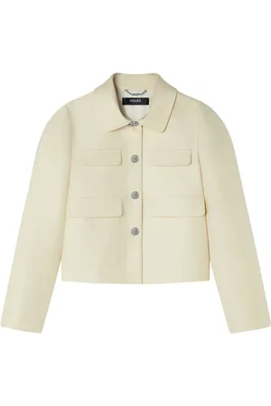 VERSACE Silk-blend cropped jacket