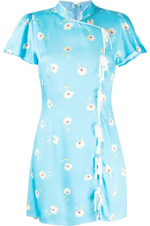KITRI Floral-print short-sleeve minidress