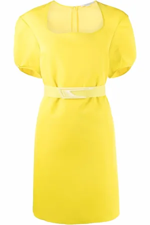 Stella McCartney Belted puff-sleeve dress
