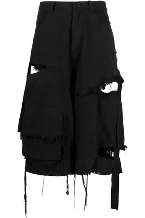 Natasha Zinko Cut-out denim cargo shorts