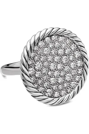 David Yurman Sterling DY Elements pavé diamond ring