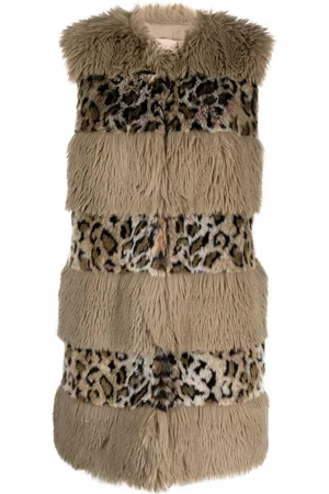 Twin-Set Animal-print faux-fur gilet