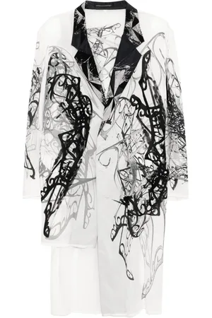 YOHJI YAMAMOTO Graphic-print coat