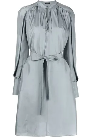Joseph Long-sleeve silk dress