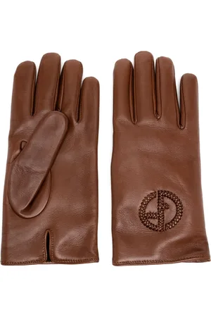 Giorgio Armani Logo-braided gloves