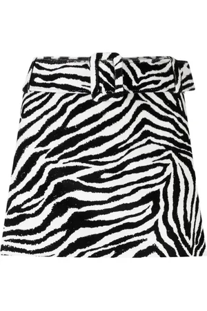 Alessandra Rich Low-rise zebra-print skirt