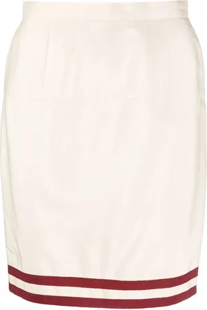 CHANEL 1980s high-waisted silk pencil skirt