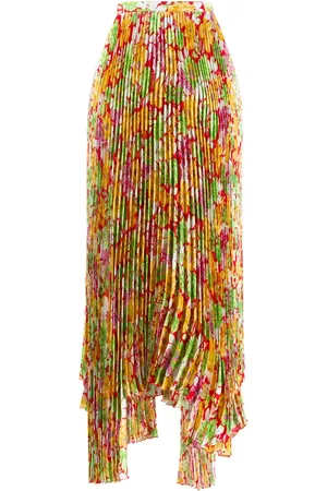 Plan C Asymmetric pleated skirt