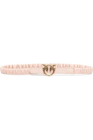 Pinko Logo-plaque sheepskin belt