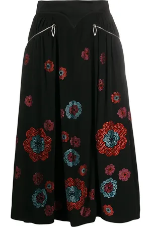Paco rabanne Crystal floral print skirt