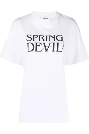Soulland Spring Devil logo-print T-shirt