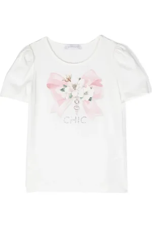 MONNALISA Embellished-Chic detail T-shirt