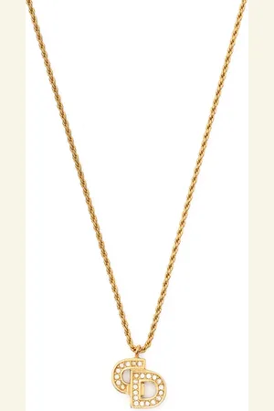Dior 1990s pre-owned rhinestone-embellished pendant necklace