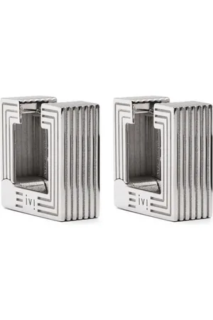 IVI Aurelia debossed-detail hoop earrings