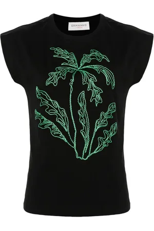Ermanno Firenze Palm tree-appliqu?? T-shirt