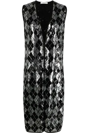 CHARLOTT Sequin-embellished sleeveless jacket