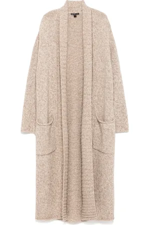 James Perse Chunky-knit cashmere marl coat