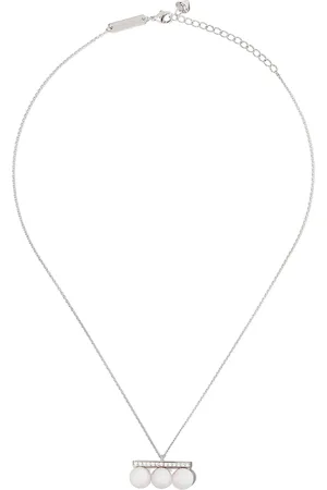 Tasaki 18kt white gold Collection Line Balance Neo diamond pave pendant