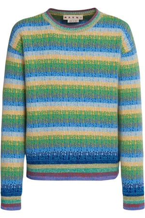 Marni Logo intarsia-knit wool jumper