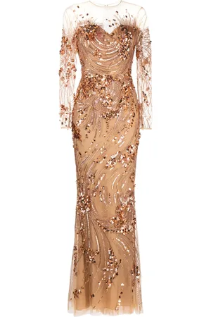 Zuhair Murad Sequin-embellished maxi gown dress