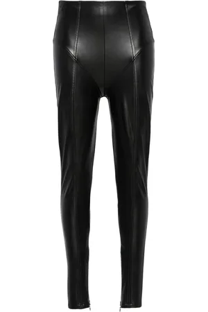 MURMUR Shape faux-leather leggings