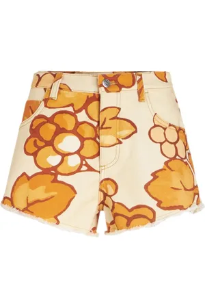 Etro Berry-print denim shorts