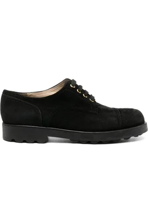 CHANEL 2000s CC logo-embossed lace-up shoes
