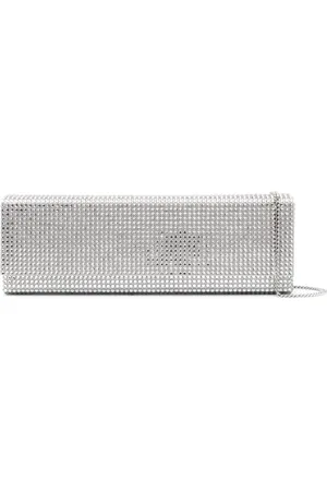Amina Muaddi Amini Paloma crystal-embellished clutch bag