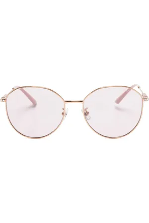Jimmy Choo Crystal-embellished geometric-frame sunglasses