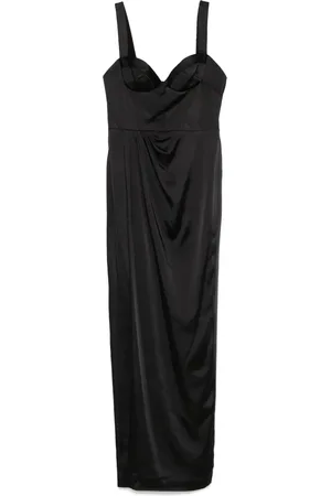 Marchesa Notte Satin bustier gown