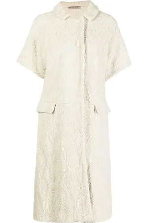 Bottega Veneta Short-sleeved jacquard coat