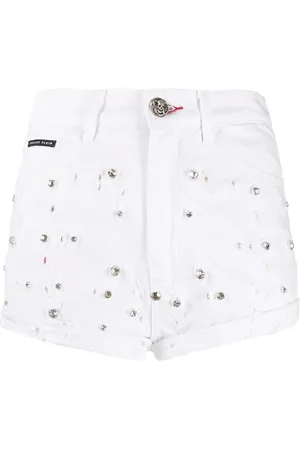 Philipp Plein Studded denim shorts