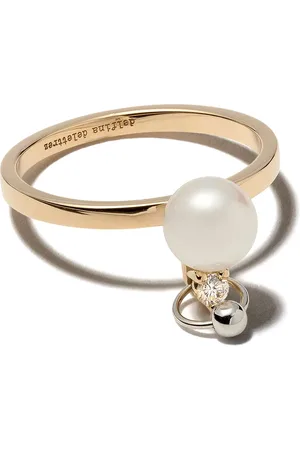 DELFINA DELETTREZ 18kt white and yellow Two in One diamond ring