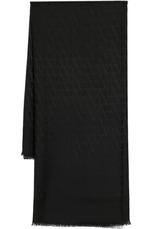 VALENTINO GARAVANI Toile Iconographe frayed-edge scarf