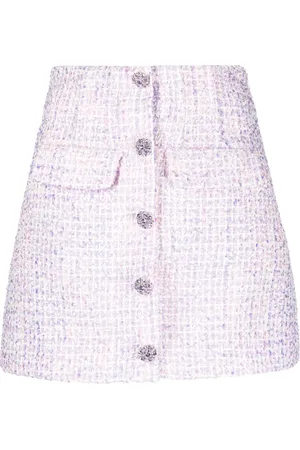 Self-Portrait Boucle high-waisted mini skirt