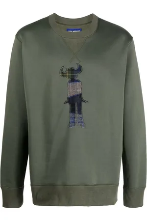 JUNYA WATANABE Appliqu??-detail crew-neck sweatshirt