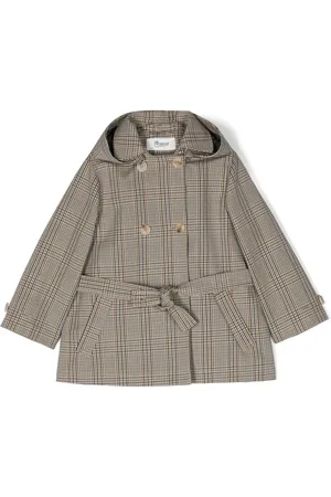 BONPOINT Charlene plaid-check print coat