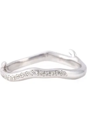 SHAUN LEANE Sterling silver Cherry Blossom diamond branch ring
