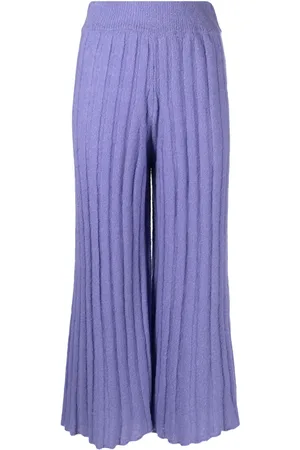 RUS Lune ribbed-knit flared trousers
