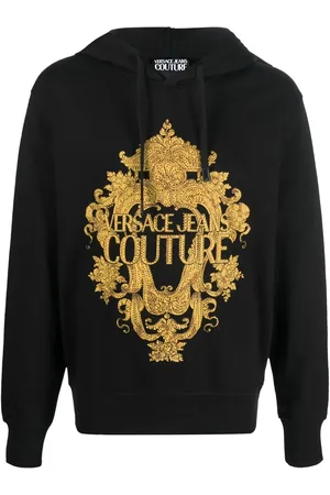 VERSACE Logo-print cotton hoodie