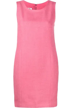CHANEL 2000s textured sleeveless mini dress