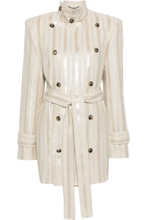 The Mannei Stockholm sequin striped coat