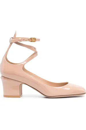 VALENTINO GARAVANI 60mm Tan-Go patent leather pumps