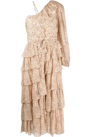 ULLA JOHNSON Hazel one-shoulder tiered dress