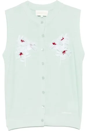 Shushu/Tong Floral-appliqu?? vest