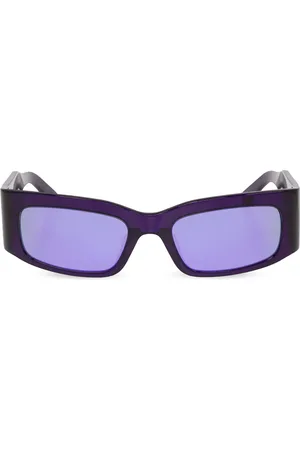 Balenciaga Logo-print rectangle-frame sunglasses