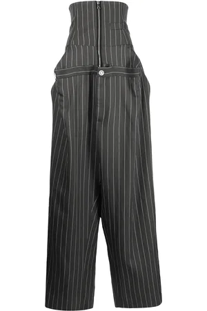 Natasha Zinko Pinstripe-print corset boxy trousers