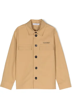 Paolo Pecora Logo-print poplin shirt jacket