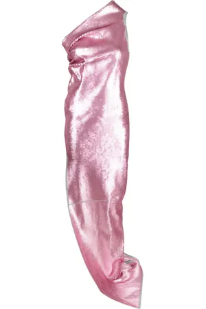 Rick Owens Asymmetric sequined maxi dress