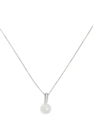 Tasaki 18kt white gold Akoya diamond necklace